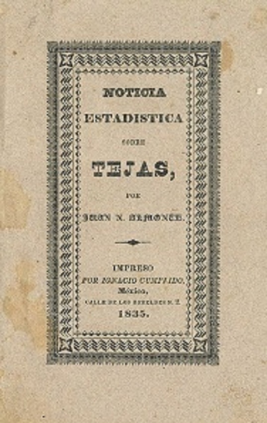 NOTICIA ESTADISTICA SOBRE TEJAS.